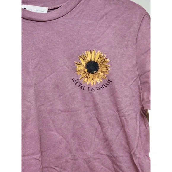 Sunflower Motivational T-Shirt NEW Size Large Boho Artsy Hippie - Picture 4 of 7